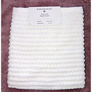 Parachute Terry Dot Hand Towel in White - 100% Cotton - 1 Towel